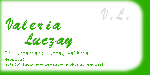 valeria luczay business card